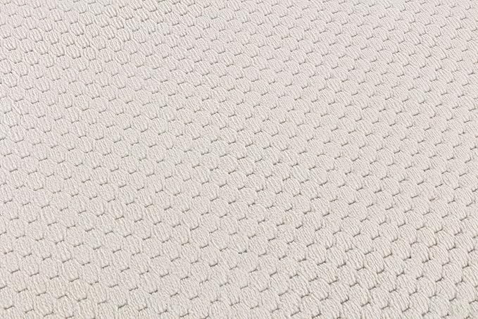 CAMILSON Modern Rug 8x10 Luxury Pebble Pattern Micro Loop Area Rugs Soft High-Low Pile Stain Resistant Easy to Clean Non-Shedding Durable Living Room OfficeIndoor Carpet (White)