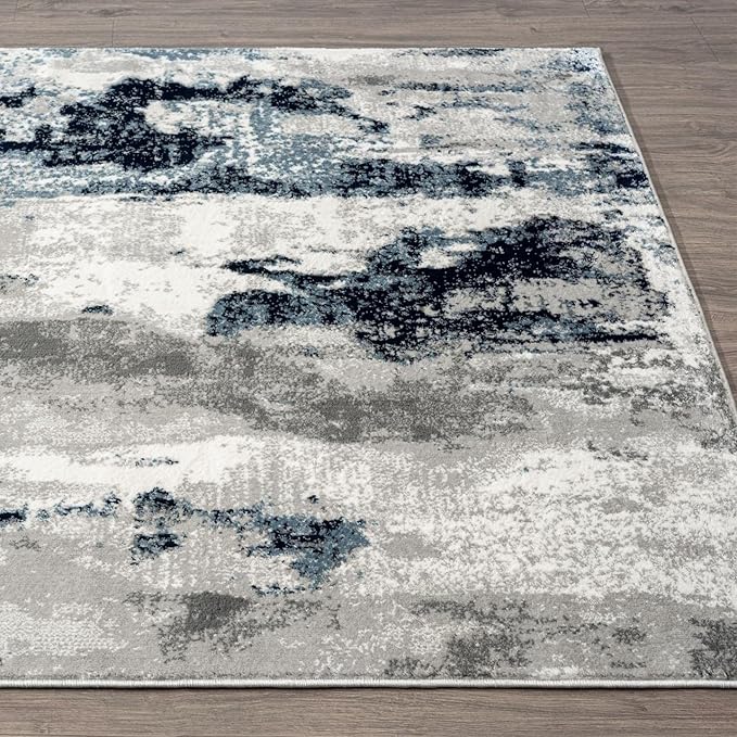 LUXE WEAVERS Kimberly Collection Ivory 2x3 Modern Abstract Area Rug