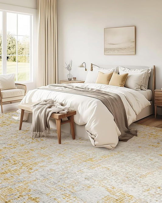 ILANGO 5 x 7 Area Rug for Living Room Bedroom Washable Rugs with Non Slip Backing High Traffic Indoor Carpet for Dining Room Dorm Non-Shedding & Fade Resistant Modern Rugs