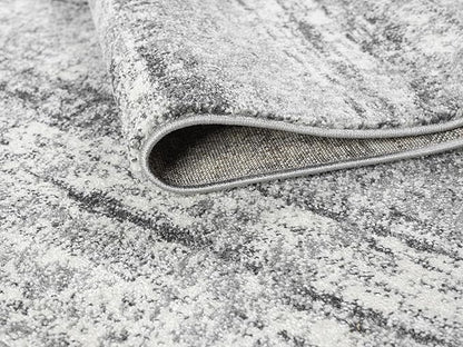 Keen Home Design Area Rugs - 5ft Round Non-Shedding, Abstract Rugs for Kitchen, Living Room, Bedroom, Dining Room, Entryway - Size: 5'3" Square, Abstract Cream/Grey