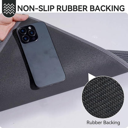 Front Door Mat 24''x35'', Non Slip Absorbent Muddy Dirt Resist Washable Low-Profile Indoor Doormat, Welcome Entryway Door Mats, Grey
