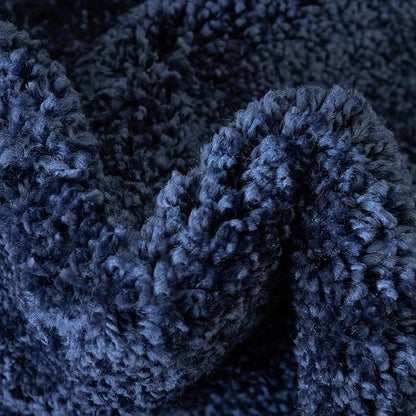 Unique Loom Solo Collection Area Rug - Calabasas (4' 1" Square, Navy Blue)