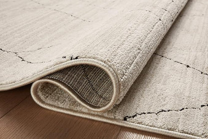 Loloi Darby Collection DAR-03 Sand/Charcoal 4'-0" x 6'-0" Accent Rug
