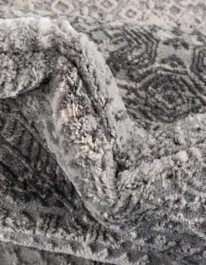 Unique Loom Finsbury Collection Area Rug - Sarah (2' x 9' 10" Runner, Gray/ Ivory)