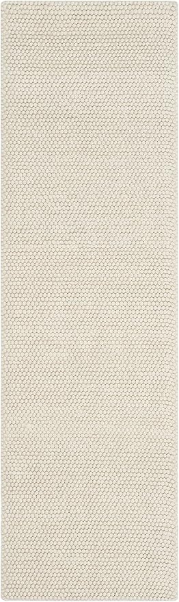 SAFAVIEH Natura Collection Runner Rug - 2'3" x 20', Ivory, Handmade Wool Blend, Textured Design, Ideal for Hallway, Bedroom, Foyer (NAT620A)
