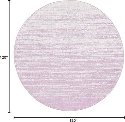 SAFAVIEH Adirondack Collection Area Rug - 10' Round, Cream & Purple, Modern Ombre Design, Non Shedding & Easy to Clean, Ideal for Living Room, Bedroom, Office, Dining Space (ADR113L)