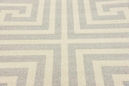 Unique Loom Athens Collection Classic Geometric Modern Border Design Area Rug (5' 0 x 8' 0 Rectangular, Gray/ Beige)