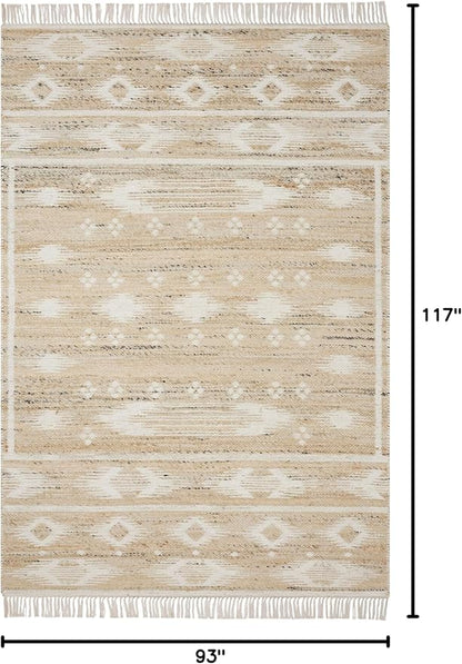 Loloi Angela Rose Rivers Collection RIV-04 Natural/Ivory 7'-9" x 9'-9" Reversible Area Rug