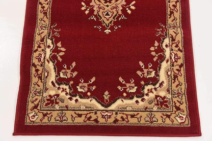 Unique Loom Reza Collection Traditional Persian Style Area Rug, 2 ft 2 in x 8 ft 2 in, Burgundy/Ivory