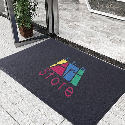 Custom Rugs with Logo Doormat Runner Personalized Commercial Area Carpet with Any Size Color Logo Shape Pattern Non Slip Rugs for Indoor Outdoor