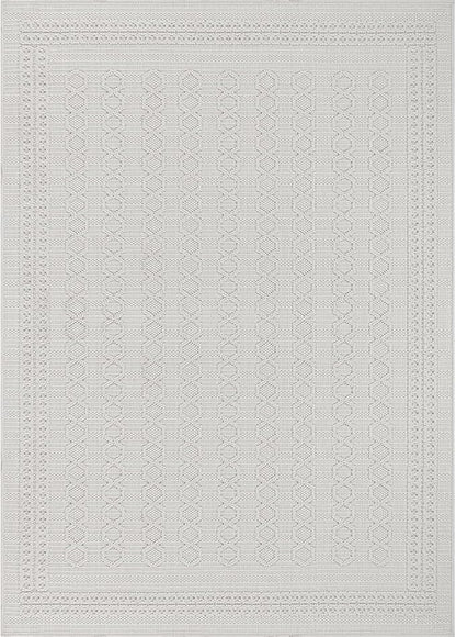 Micro Loop Indoor Rug White 10x14 Boho Geometric Neutral Area Rugs for Living Room Soft Luxury Modern Low and High Pile Durable Stain Resistant Non-Shedding Indoor Area Carpet 10 x 14