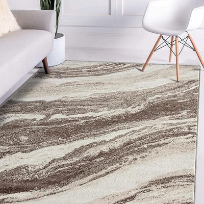 LUXE WEAVERS Lagos Collection 7983 Brown 4x5 Art Deco Geometric Area Rug