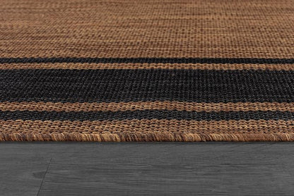 Beverly Rug Outdoor Rug 8x10 Modern Bordered Area Rugs for Indoor and Outdoor Patio Deck Porch Garden Waterproof Weather Sun Resistant Washable Outside Carpet (8 x 10 Gold)