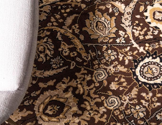 Unique Loom Espahan Collection Area Rug - Cape Cod (6' 1" x 9' Rectangle, Brown/ Beige)