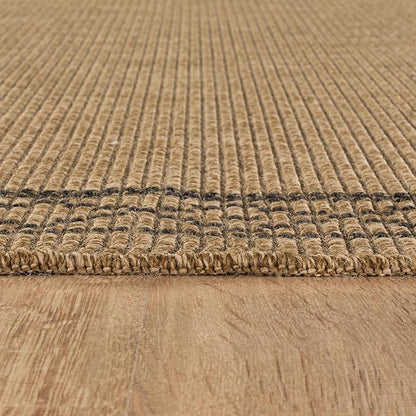 Easy Jute Rugs 5x7 Frame Natural Color Living Room Indoor Outdoor Area Rug for Patio and Kitchen Rug High Traffic Washable Easy to Clean Solid Boho Woven Design Carpet (5 x 7)