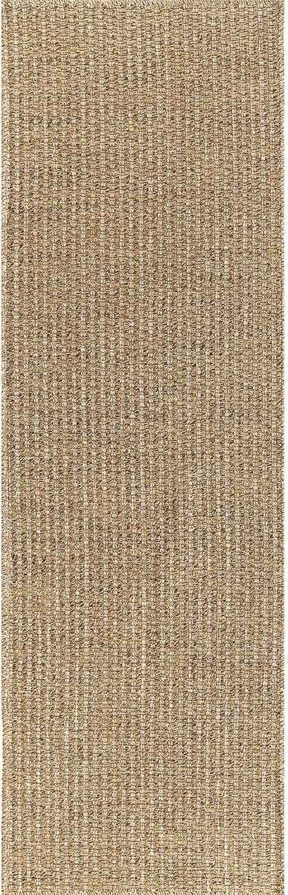 Easy Jute Rugs 2x7 Natural Color Living Room Indoor Outdoor Runner Rug for Farmhouse Patio and Kitchen Rug High Traffic Washable Easy to Clean Solid Boho Woven Design Outside Carpet (2 x 7)