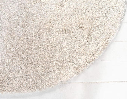 Unique Loom Solo Collection Area Rug - Calabasas (6' 1" Round, Ivory)