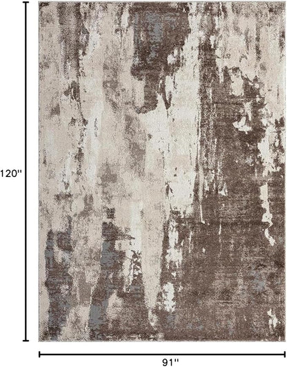 LUXE WEAVERS Euston Collection 7681 Brown 8x10 Modern Abstract Area Rug
