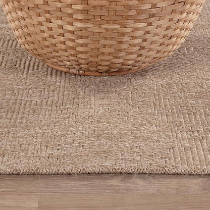 Beverly Rug Easy Jute Entry Rug 2x3 Solid Washable Durable Outdoor Indoor Area Rugs for Living Dining Room Patio Office Stain Resistant Non Shedding Casual Indoor Outside Carpet 2 x 3 Natural
