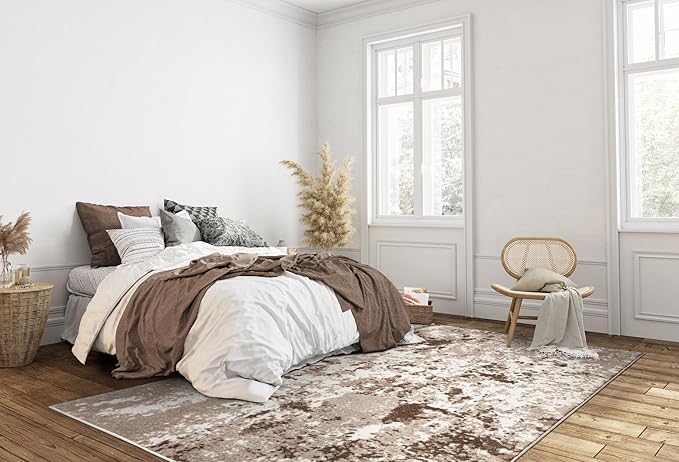 Keen Home Design Area Rugs - 5x8 Non-Shedding, Abstract Rugs for Kitchen, Living Room, Bedroom, Dining Room, Entryway - Size: 5'3" x 7'7", Multi