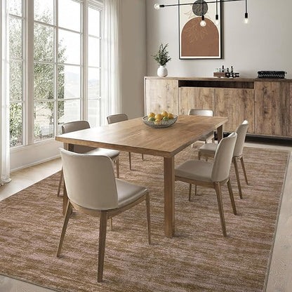 RUGSREAL 9x12 Solid Area Rug for Living Room Bedroom Washable Dining Room Throw Carpet with Rubber Backing Rug Large Modern Solid Color Rug Contemporary Area Rug for Home Office, Taupe