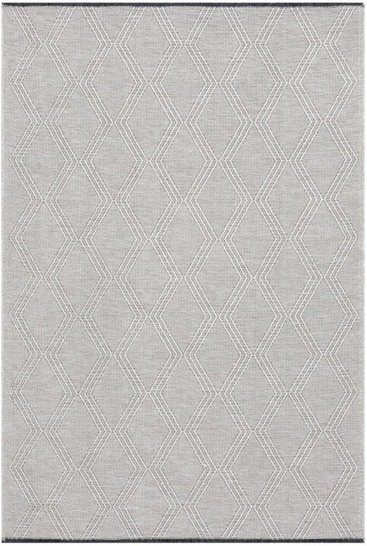 LUXE WEAVERS Modern Farmhouse Beige 8x10 Washable Area Rug, Anti-Slip Diamond Pattern Carpet