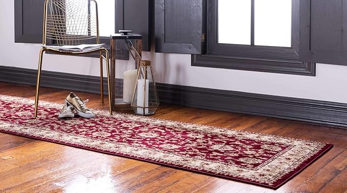 Unique Loom Voyage Collection Traditional Oriental Classic Intricate Design Area Rug (2' 2 x 6' 0 Runner, Red/Gold)