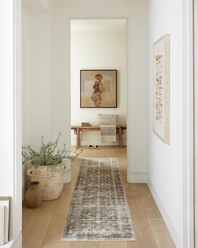 Loloi Amber Lewis Morgan Collection MOG-02 Navy/Sand 11'-6" x 18' 38" Thick Area Rug feat. CloudPile, Neutral, Room Décor, Vintage Inspired, Livingroom, Bedroom, Dining Area