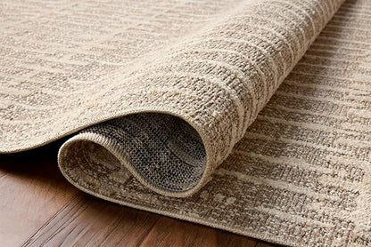 Loloi Amber Lewis Bexley Collection BEX-02 Taupe/Natural 2'-7" x 4' Accent Rug Neutral, Textured, Living, Bedroom, Dining, Carpet