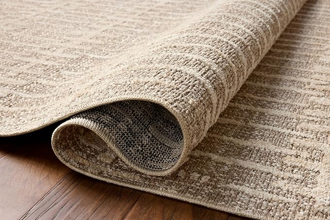 Loloi Amber Lewis Bexley Collection BEX-02 Taupe/Natural 2'-7" x 12'-0" Runner Rug Neutral, Textured, Living, Bedroom, Dining, Carpet