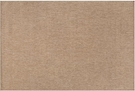 Beverly Rug Easy Jute Entry Rug 2x3 Solid Washable Durable Outdoor Indoor Area Rugs for Living Dining Room Patio Office Stain Resistant Non Shedding Casual Indoor Outside Carpet 2 x 3 Natural