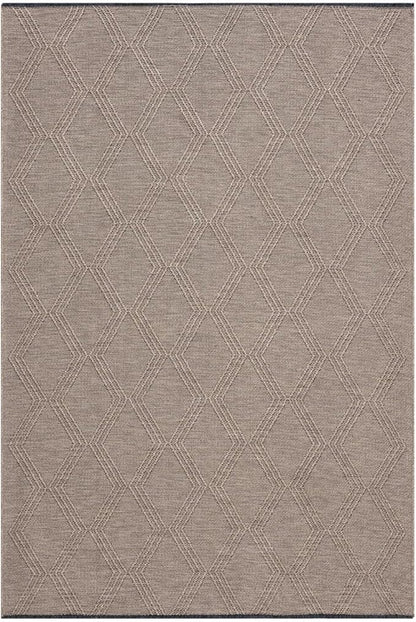 LUXE WEAVERS Modern Farmhouse Brown 5x7 Washable Area Rug, Anti-Slip Diamond Pattern Carpet