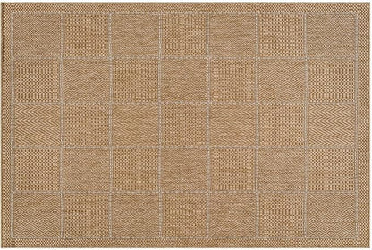 Beverly Rug Easy Jute Checkered Squared Entry Rug 2x3 Washable Durable Indoor Outdoor Area Rugs for Living Room Patio Office Stain Resistant Non Shedding Casual Indoor Outside Carpet 2 x 3 Natural