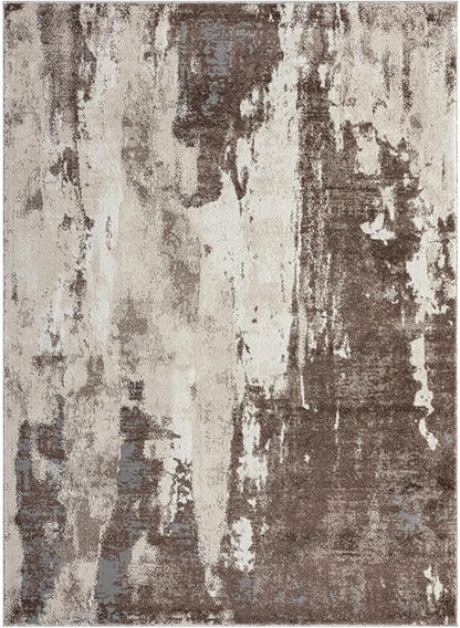 LUXE WEAVERS Euston Collection 7681 Brown 8x10 Modern Abstract Area Rug