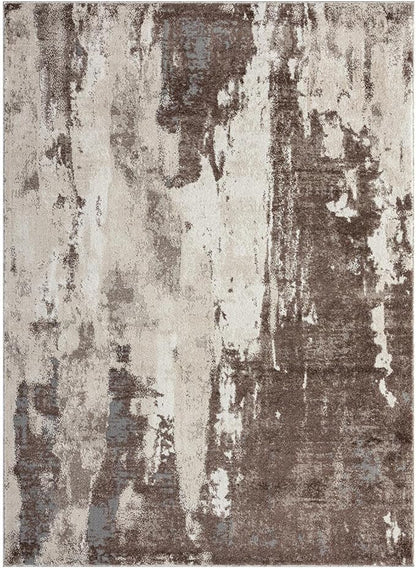 LUXE WEAVERS Euston Collection 7681 Brown 5x7 Modern Abstract Area Rug