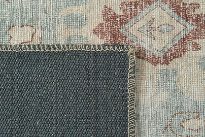Revival Rugs Nimbus 8'x10' Zero-Shedding Area Rug for Living Room Bedroom - Oeko-TEX Certified, Low Pile, Spot Clean, Aqua, Blue