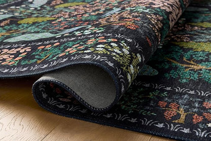 Loloi Rifle Paper Co. Canopy Collection CNP-05 Charcoal 2'-3" x 5' Accent Rug