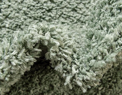 Unique Loom Davos Shag Collection Area Rug - Solid (2' 7" x 20' Runner, Sage)