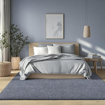AROGAN Washable 2x8 Runner Rug for Hallway, Long Runner Rugs wtih Soft Memory Foam for Bedroom, Non Slip Backing Carpet Runners for Hallways, Kitchen, Bathroom, Entryway Home Decor, Navy Blue