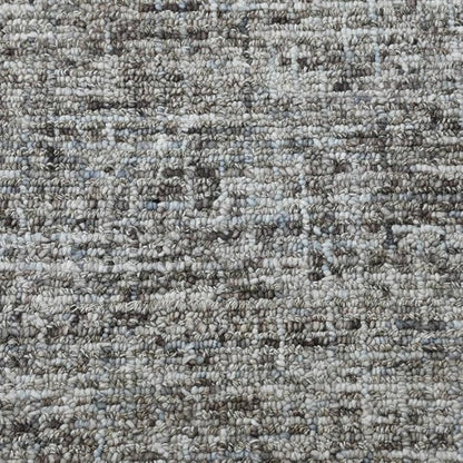 Hand Tufted Wool ECO-Friendly Area Rugs - 8'x8', Round Shape, Dark Brown & Beige, Solid Plain Design, High Pile Thick Handmade Area Rugs for Living Room, Bed Room (KWC111)