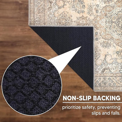 Keen Home Design 2x3 Rug - Machine Washable Entry Rug with Non-Slip Backing, Ideal for Enteryway, Kitchen, Bathroom, Laundry Room - Vintage, Easy Clean, Durable, Low Pile - (2' x 3')