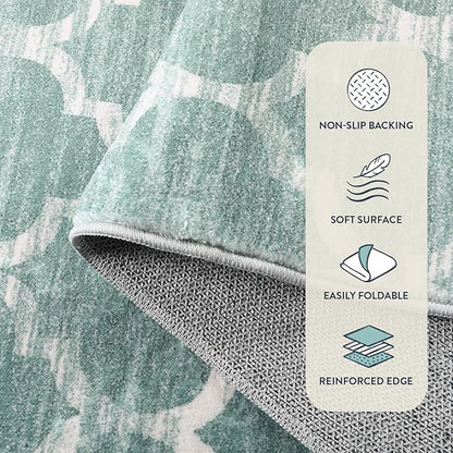 Lahome Moroccan Area Rugs 8x10 Sage Green Rugs for Living Room,Soft Low-Pile Modern Bedroom Rug 8x10 Under Bed Large Carpet for Dining Room Office