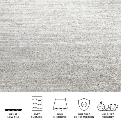 SAFAVIEH Adirondack Collection Area Rug - 6' x 8' Oval, Light Grey & Grey, Modern Ombre Design, Non Shedding & Easy to Clean, Ideal for Living Room, Bedroom, Office, Dining Space (ADR113C)
