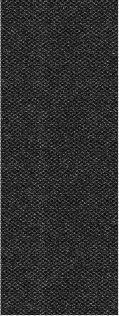 Ottomanson Commercial Scrape Rib Entry Mat – Heavy Duty Ribbed Floor Mat for High Traffic – Non Slip Rubber Back, Waterproof – Indoor Outdoor Use for Offices, Schools, Lobbies, 2' x 2'7", Black