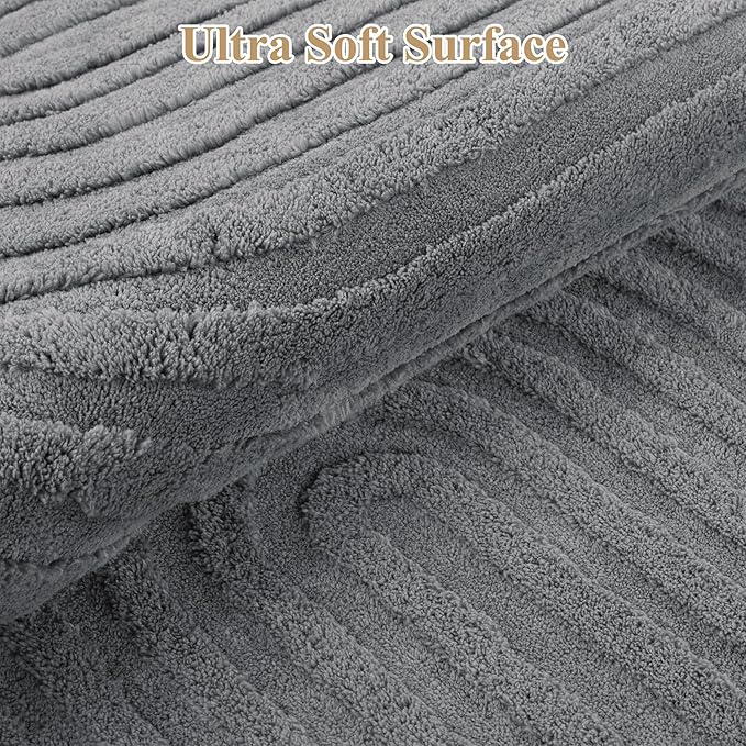 Pauwer 6x9 Washable Area Rugs for Living Room Modern Grey Solid Color Soft Fluffy Rugs for Bedroom Non Slip Boho Accent Indoor Mat Floor Carpet Cover for Kids Room Dining Room Kitchen Office