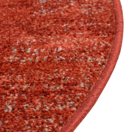 Rugs.com Angelica Collection Rug – 8 Ft Round Terracotta Medium Rug Perfect for Kitchens, Dining Rooms