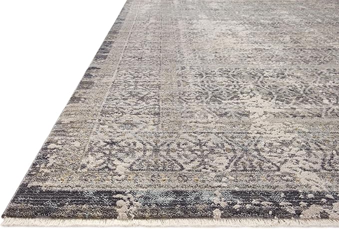 Loloi Amber Lewis Alie Collection ALE-04 Sky/Stone 7'-10'' x 7'-10'', .13'' Pile Height, Round Area Rug