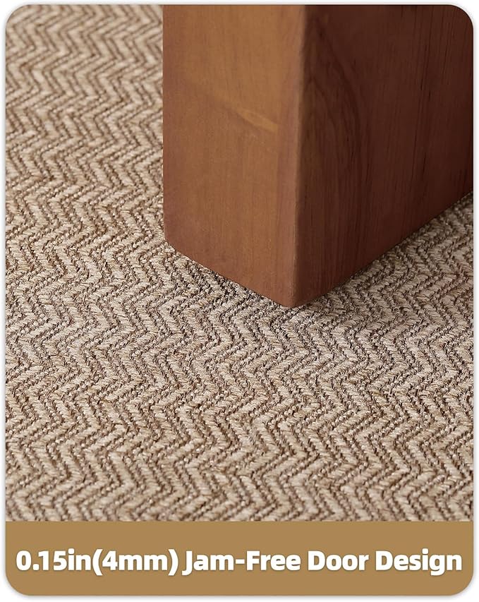 Color&Geometry Thin Indoor Entrance Mats for Home, 24"X36" Indoor Mats for Entryway Non Slip Rubber Backed, Dirt Trapper Door Rugs for Entryway Indoor 2x3 Washable, Dark Khaki (Rolled-up NO Creases)