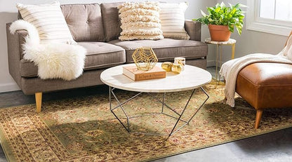 Unique Loom Voyage Collection Traditional Oriental Classic Intricate Design Area Rug (4' 0 x 6' 0 Rectangular, Green/Ivory)