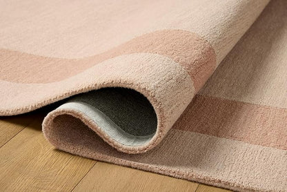 Loloi Leanne Ford Craven Collection CVN-01 Blush/Rose 8'-6" x 11'-6" Area Rug Geometrical, Patterned, Neutral, Living Room, Bedroom, Dining Room